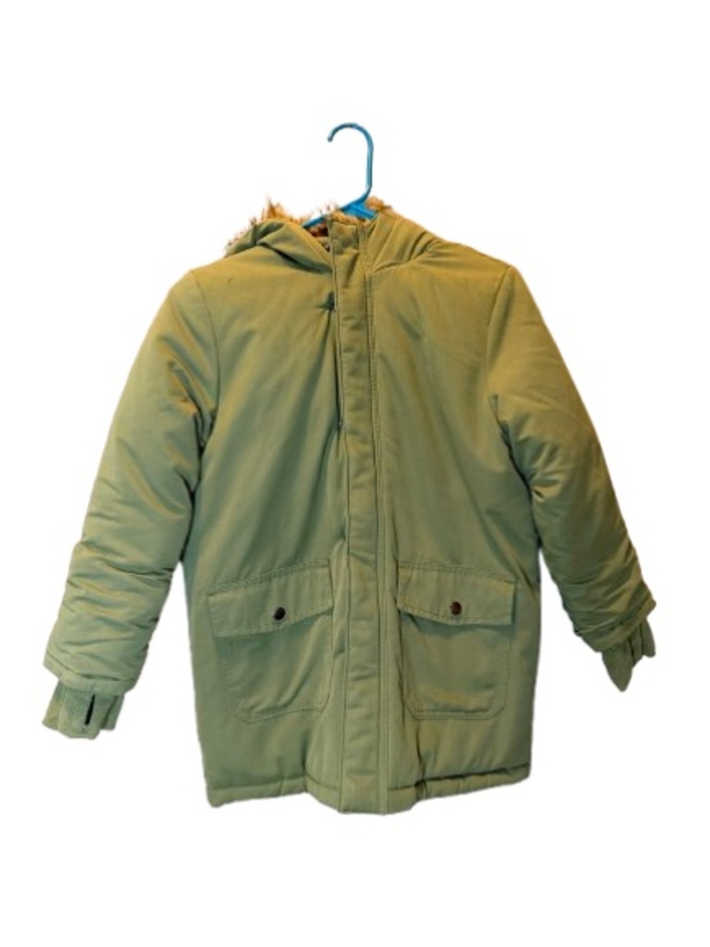 Cat & Jack Olive Green Hooded Puffer Jacket - Used - Medium
